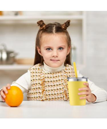 8 Pack Kids Stainless Steel Insulated Cups with Straw Lid - Spill Proof & Stackable | 8.5 Oz | for Toddlers Girls Boys - Powder Coated, Hot Drink Friendly - Buy Online on GoSupps.com