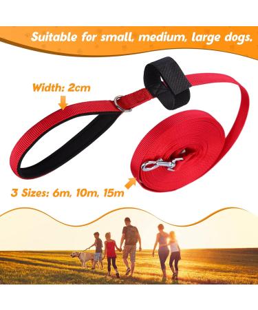 Pettom Drag Line for Dogs - Robust 6m/10m/15m Leash with Padded Handle | Durable Nylon Training Line | Perfect for Cross-Country Adventures - Buy Online on GoSupps.com