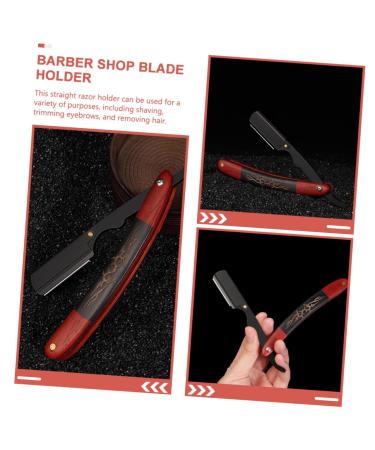 Frcolor Foldable Razor & Hairdressing Blade Set - Travel-Friendly Ebony Stainless Steel Eyebrow Care Scissors - Buy Online on GoSupps.com