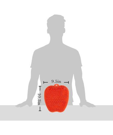 Shower Foot Cleaner Scrubber Massager - Acupressure Mat for Relaxing Feet, Non-Slip with Suction Cups - Increase Circulation and Exfoliation - Coral, 10.3 x 9.5 Inches - Buy Online on GoSupps.com