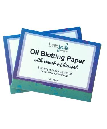 Oil Blotting Paper Sheets  Instantly Absorbs Excess Oil and Shine from Face without Smudging Makeup  Large size, 200 Tissues  (charcoal)