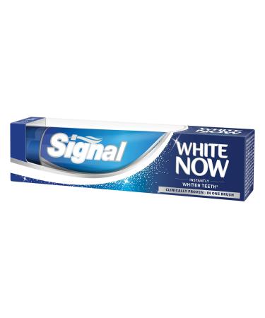 White Now Original Stain Removal Toothpaste for Instant Teeth Whitening and Long-Lasting Fresh Breath, Oral Care and Hygiene for a Healthy Mouth (75ml)