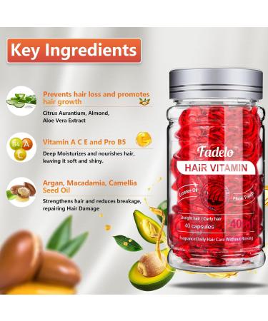 Buy Hair Vitamins Treatment Oil Capsules - No Rinse Essence for Frizzy Dry & Damaged Hair - Vitamin A C E Pro-Vitamin B5 Argan Macadamia & Avocado Oils - 4 Fl Oz (Pack of 2) - International Shipping Available - Buy Online on GoSupps.com
