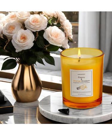 7OZ Ebony Orange Blossom Scented Candle - Aromatherapy Soy Wax Candle for Home | Long Lasting 50h | Perfect Anniversary Gift - Buy Online on GoSupps.com