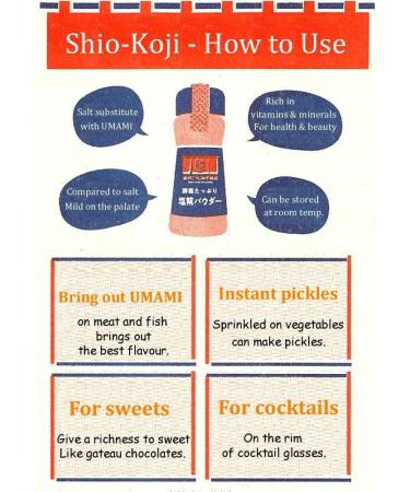 SHIO-KOJI powder from Japan - Salted rice malt powder - Enzyme-rich - Seasoning made from powdered koji and salt - Buy Online on GoSupps.com