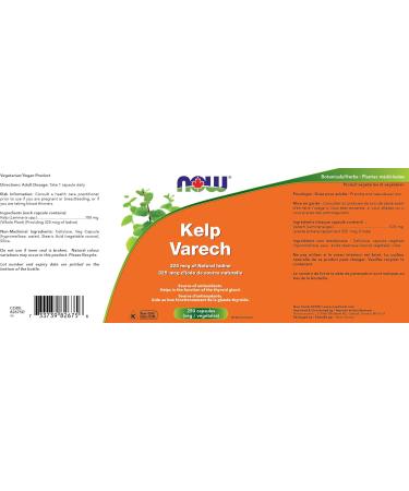 NOW Kelp Veg Capsules 250 Count - Buy Online on GoSupps.com
