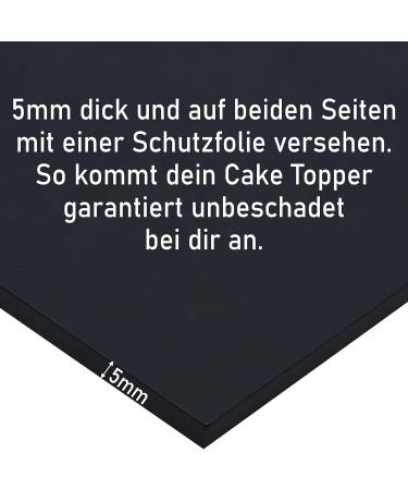 Personalized Acrylic Cake Topper for Baptism | Custom Name & Date | White Kuchendeko | 100% Made in Germany - Buy Online on GoSupps.com