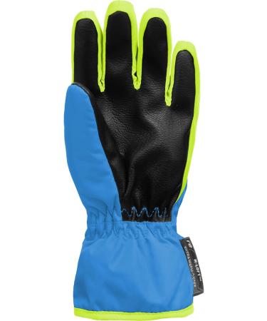 Reusch Unisex-Babies Ben Winter Ski Gloves - Warm Windproof Sledding Gloves for Babies in Brilliant Blue/Safety Yellow - Buy Online on GoSupps.com