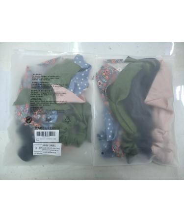 scicent Silk Hair Ties 5 Pieces Bowknot Headscarf Satin Hair Ties Elastic Hair Bands Solid Colors Scrunchy & Print Floral Ribbon Hair Scrunchie for Women's Ponytail Holders Girls - 24013 - Buy Online on GoSupps.com