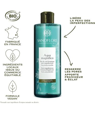 Sanoflore Organic Aqua Magnifica Anti-Imperfections Botanical Liquid Care 400ml - Buy Online on GoSupps.com