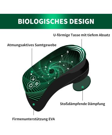 QBK 3/4 Length Orthopedic Insoles for Men & Women - High Arch Support for Plantar Fasciitis & Achilles Inflammation - XL Green (46-48) - Buy Online on GoSupps.com