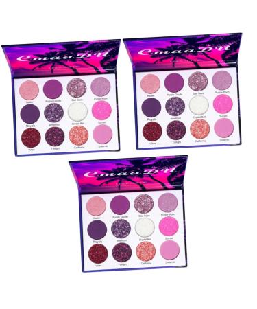 Beavorty 3 Boxes eyeshadow palette professional makeup makeupset eyeshadow powder personalized eyeshadow 1 count (Pack of 1) Colorfulx3pcs