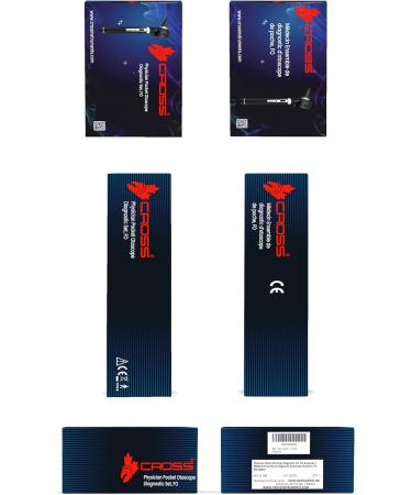 Cross Canada 11-091 Physician Fiber Optic LED Pocket Otoscope Diagnostic Set Professional Otoscope for Physician Medical Student Nursing Student Doctor Nurse (Burgundy) - Buy Online on GoSupps.com