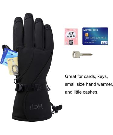 Kineed Men's Waterproof Ski Gloves - Warm 3M Thinsulate Winter Snowboard Gloves - Windproof & Thermal Black - Buy Online on GoSupps.com