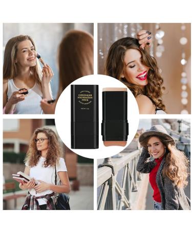 Foundation Stick Foundation Makeup Stick - 15G Double Head Skin Foundation Concealer Moisturizing Cream for Women Men Double Head - Buy Online on GoSupps.com