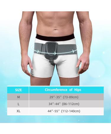 Hernia Belt Truss for Men & Women | Adjustable Groin Hernia Brace with Compression Pads | Post-Surgery Support | Large Black - Buy Online on GoSupps.com