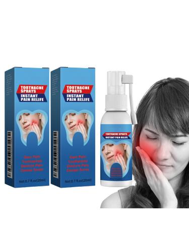 Toothache spray toothache spray tooth pain relief spray tooth pain relief water relieve painful gums swelling caries tooth fire 2PCs