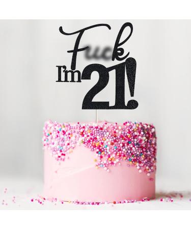 VIKY 21st Birthday Cake Topper - Glittery Decoration for Young Girls' Birthday Parties - Buy Online on GoSupps.com