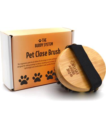 Bamboo Handheld Pet Brush with Soft Boar Bristles for Dogs and Cats - 1 Pack - Buy Online on GoSupps.com