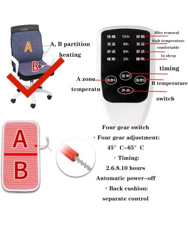 Buy Heated Seat Cushion for Office Chairs - Intelligent Temperature Control & 3 Settings for Hips & Back - International Shipping Available - Buy Online on GoSupps.com