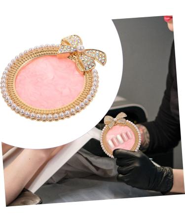  BIUDECO Manicure Palette Small Display Tray Trinket Dish Nail Mixing Tray Nail Color Tray Cake Stand Fake Nail Plate Round Resin Jewelry Tray - Buy Online on GoSupps.com
