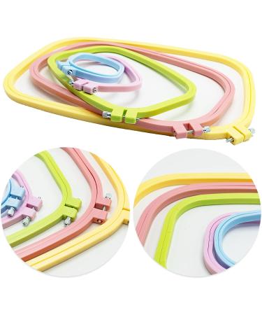 Colorful Embroidery Hoop Set - Rectangle & Square Frames for Cross Stitch & Sewing - Multicolor - LAMXD - Buy Online on GoSupps.com