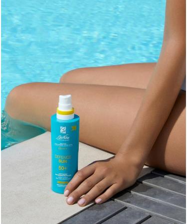 Buy Bionike Defense Sun Milk Spray SPF 50+ for Sensitive Skin - 200ml Waterproof Antioxidant & Repairing Protection - Buy Online on GoSupps.com