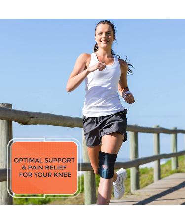 Persanna Adjustable Knee Brace for Pain Relief and Joint Support - Meniscus Injuries, Arthritis, Weightlifting, Crossfit, Sports - Men & Women - Buy Online on GoSupps.com