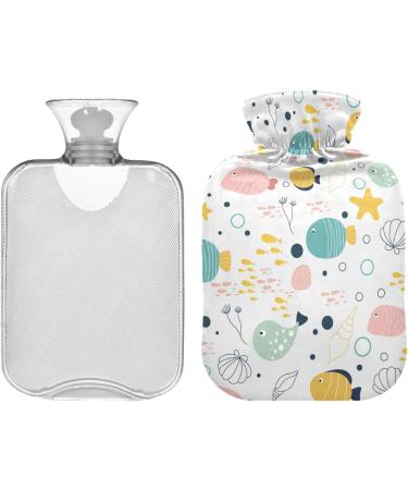 Sea Fish Hot Water Bottle with Cover - 2L Pain Relief & Sports Injury Heating Pad - Buy Online on GoSupps.com