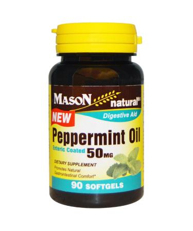 MASON NATURAL Peppermint Oil 50 mg Enteric Coated Supplement 270 Day Supply of Gastrointestinal Support for Normally Functioning Bowel Softgel Pills