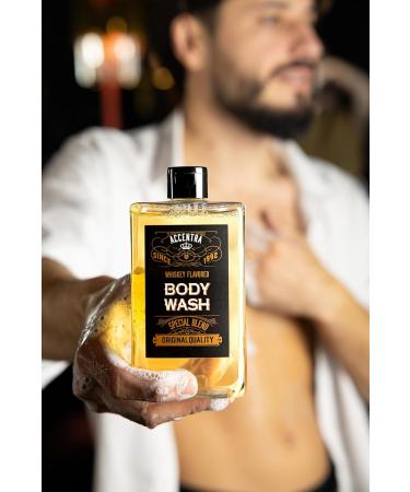 Accentra Shower gel SPECIAL BLEND in bottle incl gift box in whiskey look 400ml fragrance Whiskey refillable blackorange - Buy Online on GoSupps.com