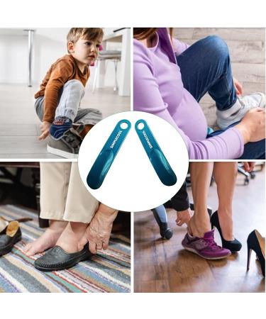 Simplecool Portable Plastic Shoe Horn - Durable Spoon Design for Men, Women, Seniors & Kids - Blue/7.5 - Buy Online on GoSupps.com