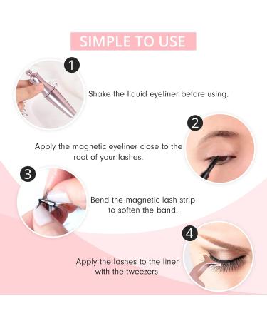 Fermosa Reusable Magnetic Eyelashes & Eyeliner Kit | Easy Glue-Free False Lashes for Beginners | 2 Pairs - Long & Extra Long - Buy Online on GoSupps.com