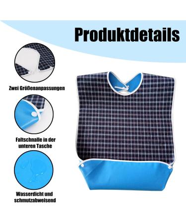 Adult Waterproof Bibs - Washable Slopes with Collecting Shell for Men Women Seniors & Disabled - Protect Clothing - Buy Online on GoSupps.com