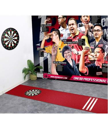 Morimoe 300x66cm Red Dart Mat with Throw/Toe Lines - Premium Quality - Buy Online on GoSupps.com
