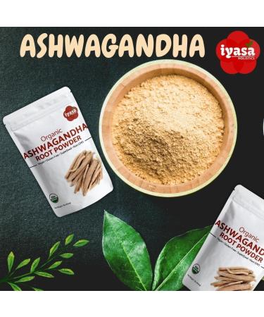 Iyasa Holistics Organic Ashwagandha Powder Withania Somnifera Raw Superfood Workout Supplement Resealable Pack 16.0 ounces - Buy Online on GoSupps.com