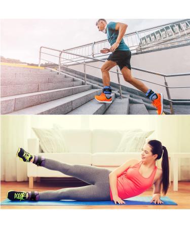 Adjustable Ankle Weights Set - Sports Weight Cuffs 0.4-1.6kg Each 0.8-3.2kg Pair - Perfect for Fitness & Workouts - Buy Online on GoSupps.com