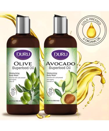 Duru Olive Oil Body Wash | Gentle Moisturizing Shower Gel for Sensitive Skin | Paraben Alcohol Silicone & Gluten Free - Buy Online on GoSupps.com