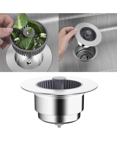 Upgraded Sink Filter Bathroom Shower Hair Filter Catch Drain Cover Kitchen Sink Plug Strainer Hole Easy Waste Disposal Sink Strainer with Handle - Buy Online on GoSupps.com