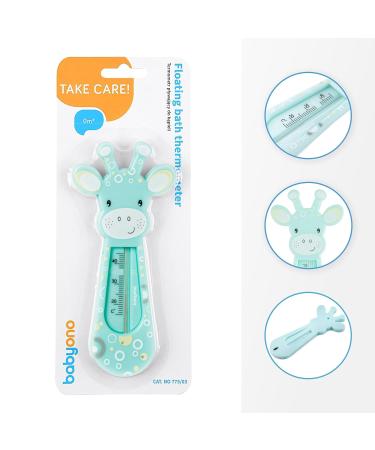 Baby Safe Giraffe Bath Thermometer in Turquoise - Accurate Floating Water Temperature Monitor - Buy Online on GoSupps.com