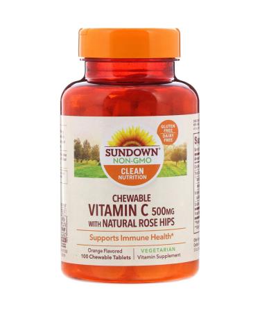 Sundown Naturals Chewable Vitamin C 500 mg 100 Tablets