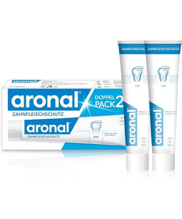 Aronal toothpaste gum protection 2x75 ml - fights dental covering and protects against caries - for effective gum cleaning for strengthened gums and fresh breath - Buy Online on GoSupps.com