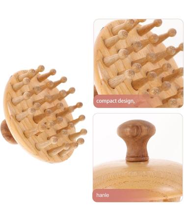 Beavorty Wooden Mushroom Shape Massage Comb - Scalp Massager Hairbrush for Wet & Dry Hair | Gua Sha Tool for Hair Care - Buy Online on GoSupps.com