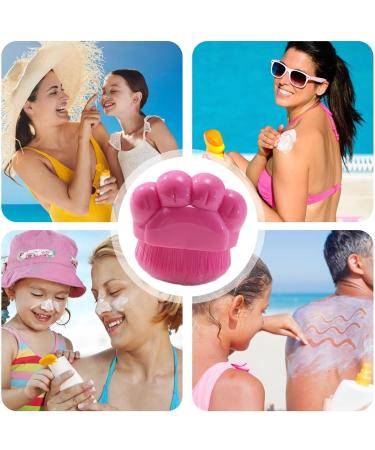 Sunscreen Brush for Kids Cat Paw Sunscreen Applicator Suntan Lotion Brush Ergonomic Sunblock Brush Set Sun Cream Applier Skin-Safe Sunscreen Applier for Children Hot Pink - Buy Online on GoSupps.com