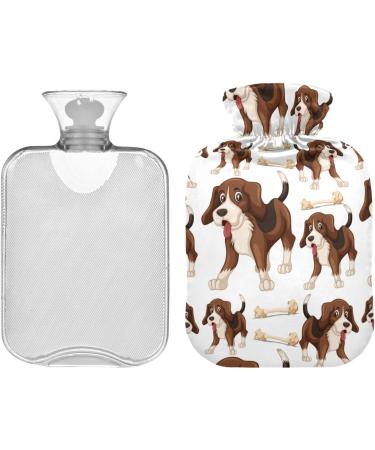 Hot Water Bottles with Cute Dog Cover - 2L Pain Relief Warm Water Bag for Pregnant Women | International Shipping - Buy Online on GoSupps.com