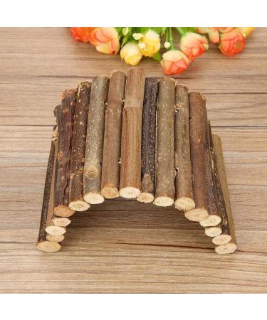 2-Piece Hamster Climbing Toys - Wooden Ladder & Pet Bridge for Hamsters Mice Parrots Hedgehogs & More - Buy Online on GoSupps.com