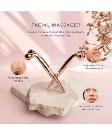 3D Face Roller Massager Tool Mini Anti-Wrinkle Metal Ball Roller for Double Chin & Facial Fatigue | Travel-Friendly Skin Care - Buy Online on GoSupps.com