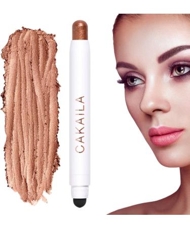 Eye Brightener Stick | Double-end Matte Pearlescent Silkworm | Stick Highlighter Makeup Automatic Rotating for Women Girls - Buy Online on GoSupps.com