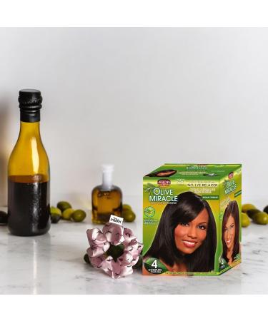 Olive Miracle Touch-Up Kit - No Lye Relaxer for Black Hair Shea Butter & Olive Oil Gray Coverage Easy Application 4-Pack - Buy Online on GoSupps.com