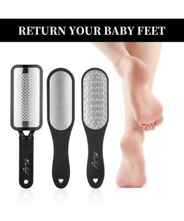Oneleaf Professional Pedicure Kit - Foot File & Callus Remover for Smooth & Beautiful Feet - Includes Bag - 2pcs (Black) - Buy Online on GoSupps.com